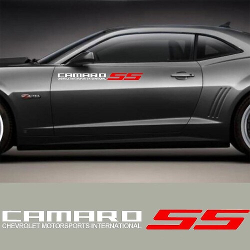 Adesivo in vinile con scritta Camaro SS per portiera Chevrolet Camaro