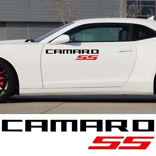 Adesivo in vinile con logo SS per portiera Chevrolet Camaro