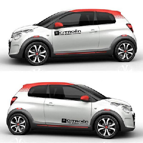 Adesivo Vinilico Logo Citroen Porta Lato per Citroen C1