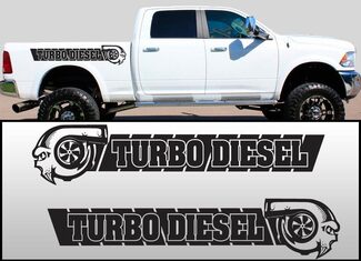 Turbo Diesel Skull Decalcomanie grafiche laterali gessate per camion universali