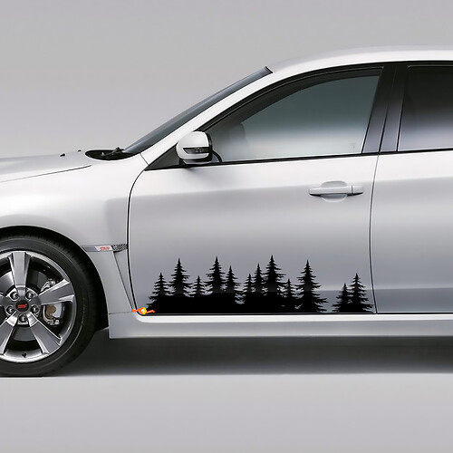 Suba albero personalizzato foresta Vinyl Decal Sticker Graphic WRX STI Forester