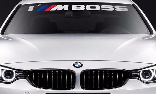 I M Boss Banner Adesivo in Vinile per Parabrezza per BMW
