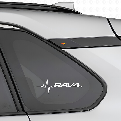 Set di Adesivi in Vinile a Battito Cardiaco per Finestra RAV4 per Toyota RAV4