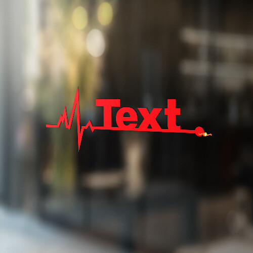 Adesivi in vinile con scritta stile battito cardiaco per finestra, grafica per Jeep Wrangler