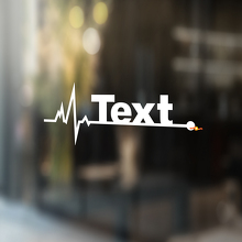 Adesivi in vinile con scritta stile battito cardiaco per finestra, grafica per Jeep Wrangler 3