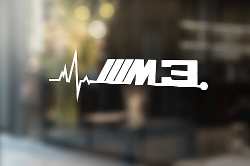 La BMW M3 è nella grafica delle decalcomanie per gli adesivi per finestrini del mio Blood
