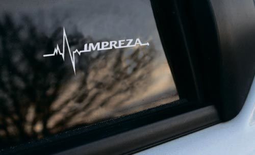 Adesivo in vinile per finestra Heartbeat Impreza per Subaru