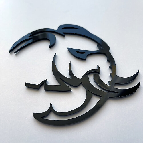 HellElephant Demon 3D Badge Stemmi Fender neri Emblema
