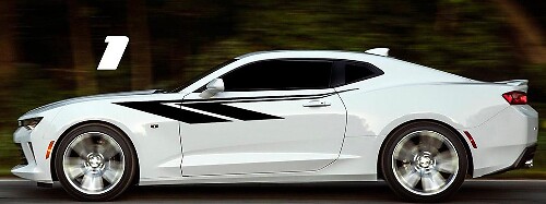 Set di Adesivi in Vinile con Striscia Laterale Tribale Personalizzata per Chevrolet Camaro