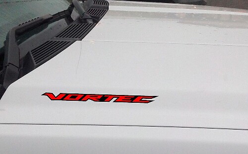 VORTEC cofano vinile adesivo decalcomania: Chevrolet Silverado GMC Sierra Truck (delineato)