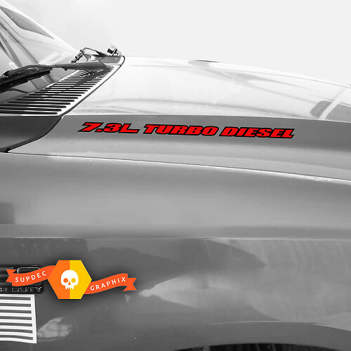 Set di decalcomanie in vinile per cofano 7.3L Turbo Diesel Musclecar Power Stroke