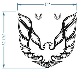 Kit Firebird Trans Am Hood Bird Decal grafica Pontiac 3 decalcomanie