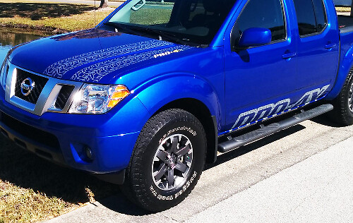 Kit adesivi in vinile cofano e laterali Pro-4X per Nissan Frontier 2016