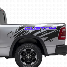 Adesivo Vinil Laterale Posteriore Stile Schizzo con Lettere Personalizzate per Dodge Ram_2