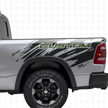 Adesivo Vinil Laterale Posteriore Stile Schizzo con Lettere Personalizzate per Dodge Ram_3