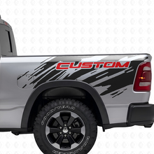 Adesivo Vinil Laterale Posteriore Stile Schizzo con Lettere Personalizzate per Dodge Ram_4