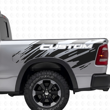 Adesivo Vinil Laterale Posteriore Stile Schizzo con Lettere Personalizzate per Dodge Ram_5