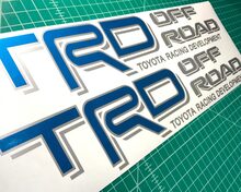 Toyota TRD 4X4 Off Road Tacoma Tundra Camion Decalcomanie Adesivi Blu Brillante Metallico 3