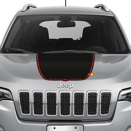 Adesivo Vinile per Cofano Stile Trailhawk per Jeep Cherokee