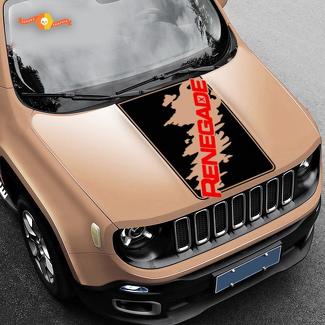 2 colori cappuccio e laterale Jeep Renegade Side Splash Splatter logo grafica decalcomania in vinile