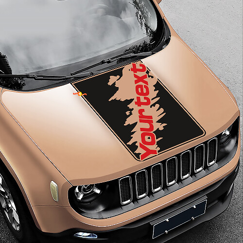 Decalcomania adesiva in vinile con logo grafico Splash Splatter laterale Jeep Renegade a 2 colori per cofano e lato
