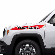 2 colori Jeep Renegade Hood Stripe Graphic Vinyl Decal Sticker laterale 2