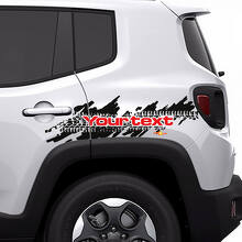 Adesivo Vinile Grafico Laterale Posteriore Splash Pneumatico Usurato per Jeep Renegade 3