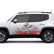 Adesivo Vinil Grafica Laterale Porta Mountain Style per Jeep Renegade 2