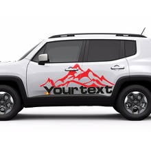 Adesivo Vinil Grafica Laterale Porta Mountain Style per Jeep Renegade 3