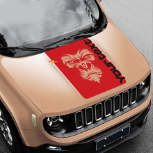 Adesivo Vinile con Grafica Logo Yeti Bigfoot Sasquatch per Cofano Jeep Renegade 2