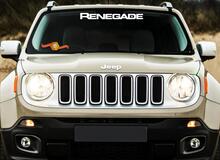 Decalcomania in vinile grafica con logo Jeep Renegade Side Splash a 2 colori e grafica per parabrezza 2
