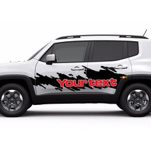 Grafica Banner Parabrezza Side Splash Grafica Graffiata Adesivo in Vinile per Jeep Renegade 4