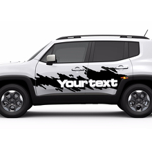 Grafica Banner Parabrezza Side Splash Grafica Graffiata Adesivo in Vinile per Jeep Renegade 6
