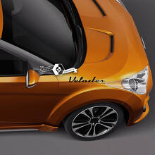 Coppia adesivi per decalcomanie con scritte sul cofano, logo emblema, in vinile Veloster per Hyundai
 3