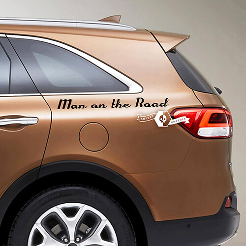 Lettering Decal Adesivo Emblema Logo Vinile MAN ON THE ROAD per KIA
