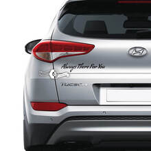 Adesivo per decalcomanie con scritte sul portellone posteriore con logo emblema in vinile per Hyundai
 3