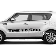 Coppia scritte Time To Soul Emblem Logo Decal adesivo in vinile per Kia Soul
 2