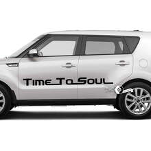 Coppia scritte Time To Soul Emblem Logo Decal adesivo in vinile per Kia Soul
 3