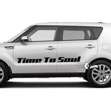 Coppia scritte Time To Soul Emblem Logo Decal adesivo in vinile per Kia Soul
 4