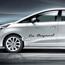 Coppia porte scritte Go Beyond Emblem Logo adesivo decalcomania in vinile
 4