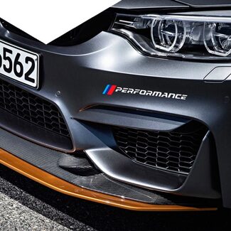 Una coppia di adesivi per paraurti anteriore decalcomanie M Performance Sport Grafica per BMW

