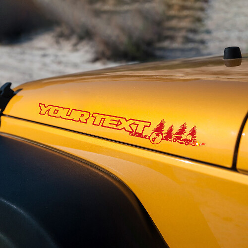 Coppia di Adesivi in Vinile per Cofano Stile Off Road Forestale per Jeep Wrangler_1