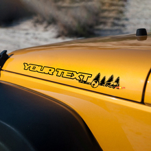 Coppia di Adesivi in Vinile per Cofano Stile Off Road Forestale per Jeep Wrangler_3