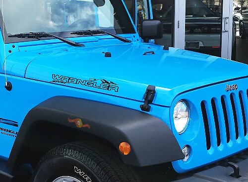 Adesivi in vinile con scritta Mountains Wrangler Off Road per cofano, decalcomania grafica per Jeep Wrangler Unlimited