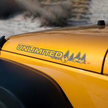 Adesivi in vinile per cofano stile Forest Off Road Unlimited per Jeep Wrangler 2
