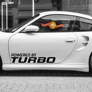 Powered By TURBO Decal Sticker Emblema per auto da corsa in vinile Fit Porsche 911 996 PT16