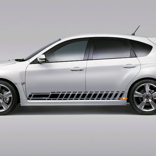 Kit di Adesivi Laterali a Scacchi in Vinile per Subaru Impreza Hatchback WRX STI 2007-12