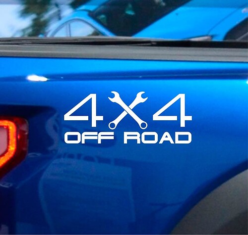 Adesivo in vinile laterale stile chiavi 4X4 Off Road