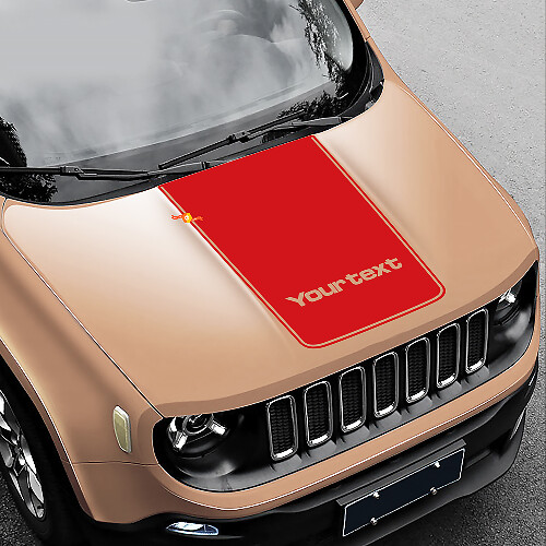 Adesivo in Vinile con Striscia Larga Personalizzata per Cofano per Jeep Renegade
