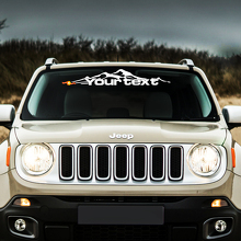 Adesivo in Vinile con Grafica Montagna per Parabrezza Jeep Renegade 3